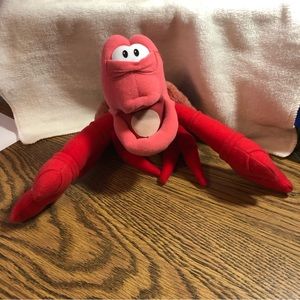 Vintage Disney the Little Mermaid Sebastian crab stuffed animal toy mid 90’s era